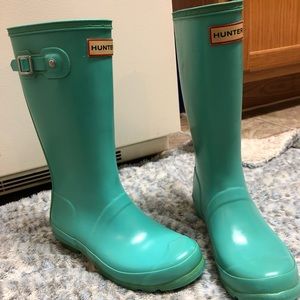 Hunter Tiffany blue authentic boots (tourmaline)